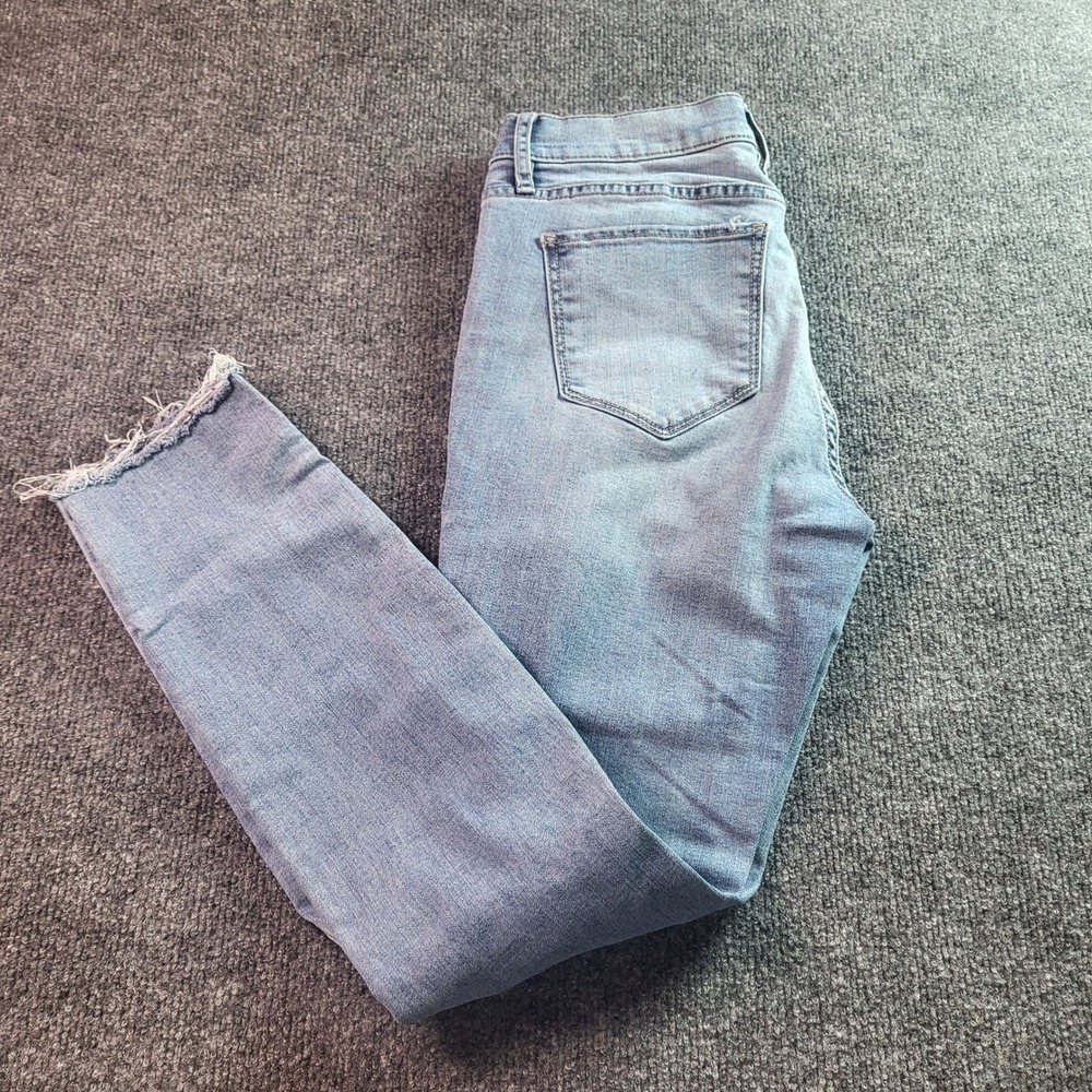 SOHO New York & Company Jeans Womens Size 2 Ankle Jean Light Wash Button Fly